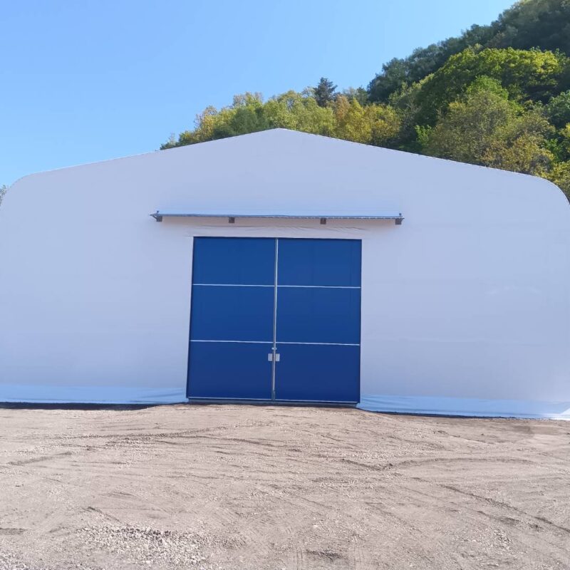 資材保管用テント倉庫事例画像 1