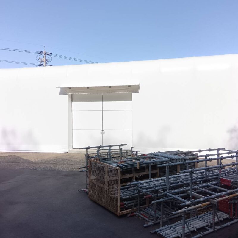 資材保管用テント倉庫事例画像 2